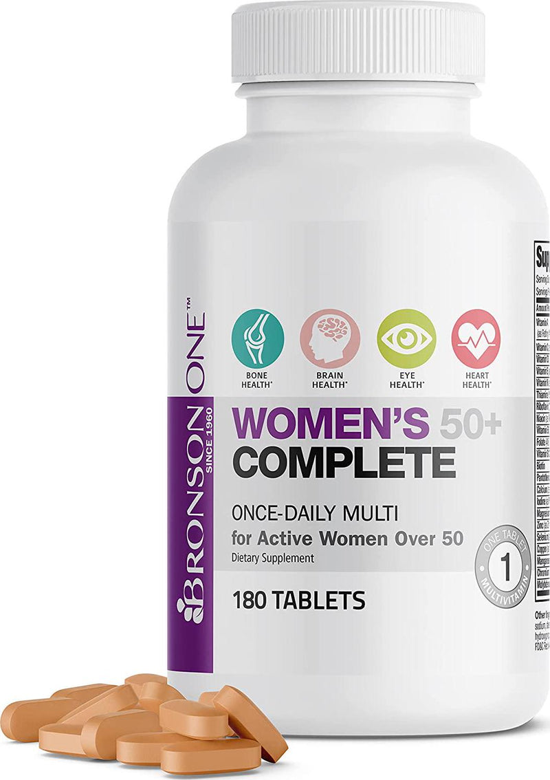 Bronson ONE Daily Womens 50+ Complete Multivitamin Multimineral (180)