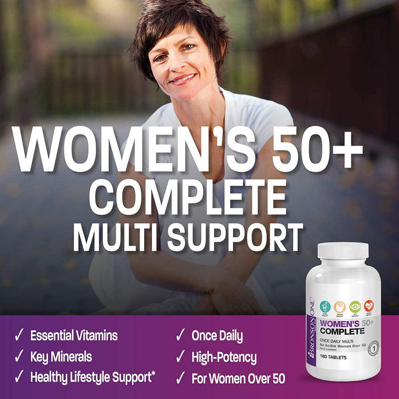 Bronson ONE Daily Womens 50+ Complete Multivitamin Multimineral (180)