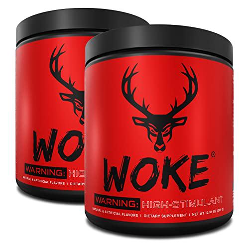 Bucked Up - Woke - High Stim Pre Workout - Best Tasting - Focus Nootropic, Pump, Strength and Growth, 30 Servings (Blood Raz) - 2 Pack
