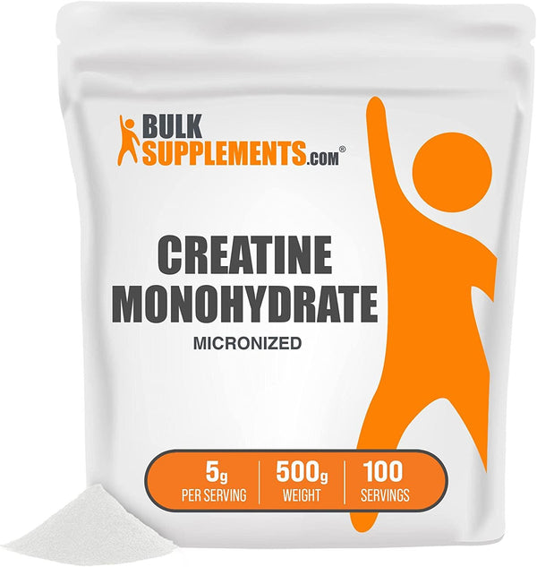 BulkSupplements.com Creatine Monohydrate Powder - Creatine Powder - Muscle Building Supplements - Creatine Supplements - Pre Workout Women - Micronized Creatine (500 Grams - 1.1 lbs)