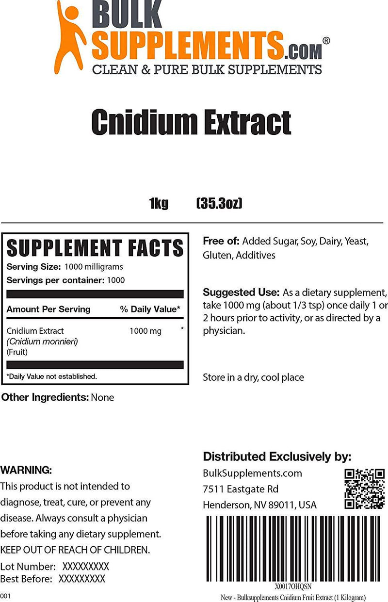 BulkSupplements.com Cnidium Fruit Extract - Cnidium Monnieri Extract - She Chuang Zi Extract - Cnidium Powder - Cnidium Monnieri Supplement - Vasodilator Supplements (1 Kilogram - 2.2 lbs)