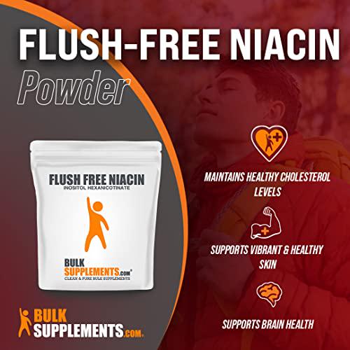 BulkSupplements.com Flush-Free Niacin (Inositol Hexanicotinate) Powder (1 Kilogram - 2.2 lbs)