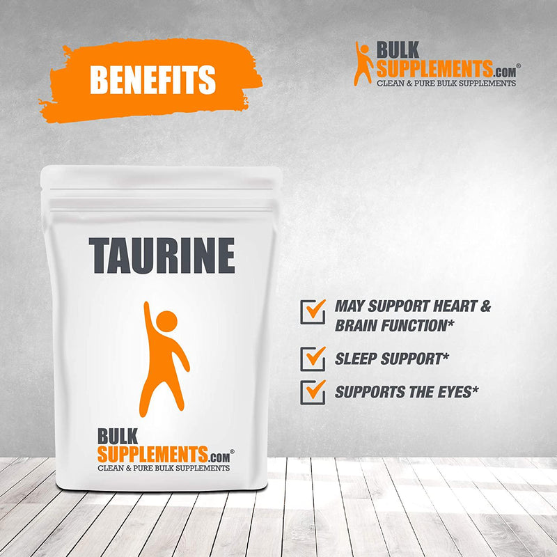 BulkSupplements.com Taurine Powder - Taurine Supplement - Dog Electrolytes - Unflavored Pre Workout Powder - Amino Acids Supplement - Heart Health Supplements - Eye Supplements (1 Kilogram - 2.2 lbs)