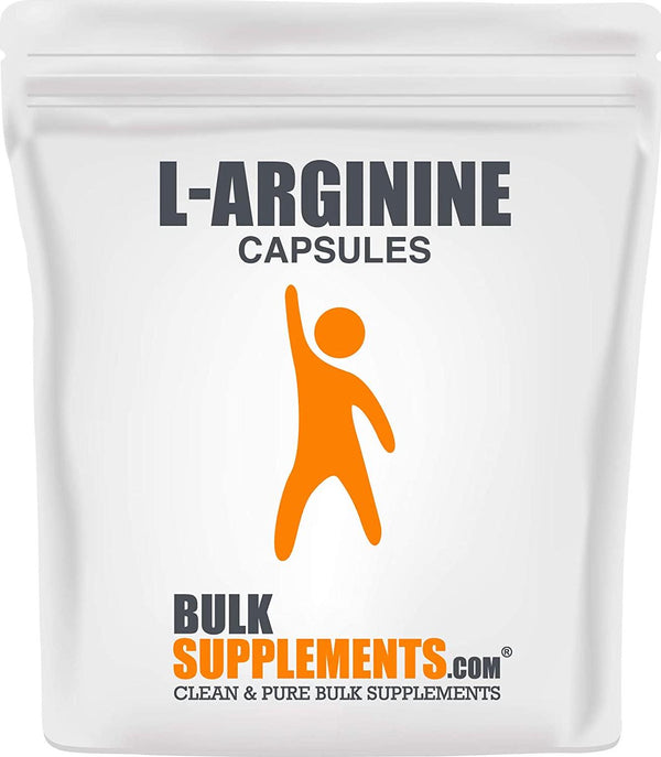 BulkSupplements.com L-Arginine Base - Arginine Supplement - Nitric Oxide Supplement - L-Arginine Nutritional Supplements - L-Arginine 1000mg Capsules (100 Vegetarian Capsules - 50 Servings)