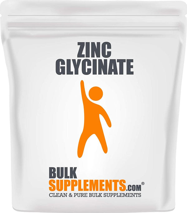 BulkSupplements.com Zinc Glycinate Powder - Zinc 40 mg - Vegan Zinc Supplements - Elemental Zinc - Zinc Mineral Supplements - Zinc Vegan - Vitamin Zinc - Zinc for Acne (250 Grams - 8.8 oz)
