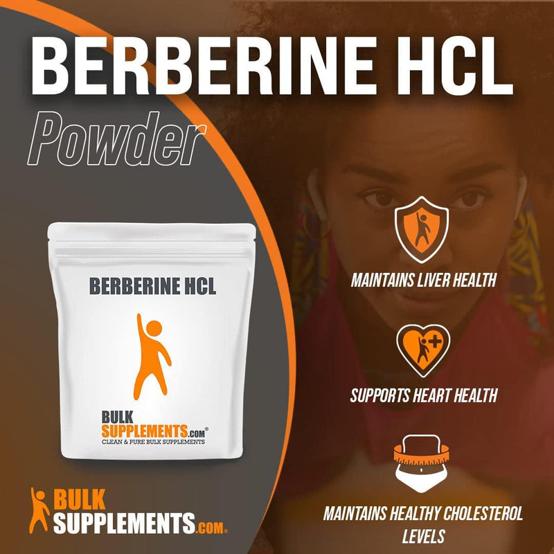 BulkSupplements.com Berberine HCl Powder - Berberine 500mg Supplement - HCl Supplement - Berberine HCl 500mg Powder - Berberine Supplements (500 Grams - 1.1 lbs)