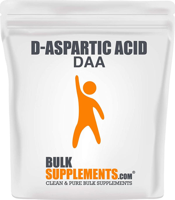 BulkSupplements.com D-Aspartic Acid Powder - Testosterone Booster for Men - D Aspartic Acid Powder - Testosterone Supplement for Men - DAA D-Aspartic Acid Supplement (250 Grams - 8.8 oz)
