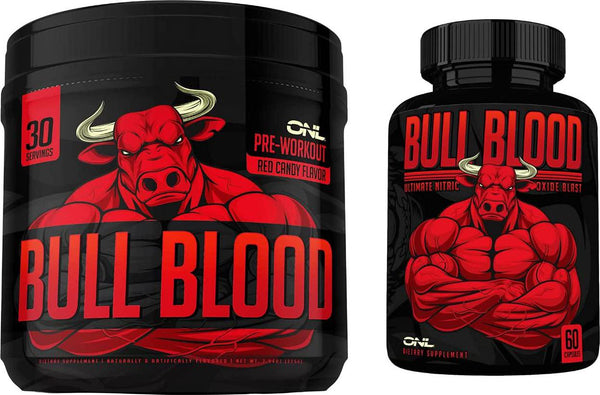 Bull Blood Ultimate Energy Boost - Extra Strength Energy, Focus, Blood Flow and Muscle Growth with Nitric Oxide, Creatine, Lion's Mane, Effective Pre Workout and Nitric Oxide Booster for Men and Women