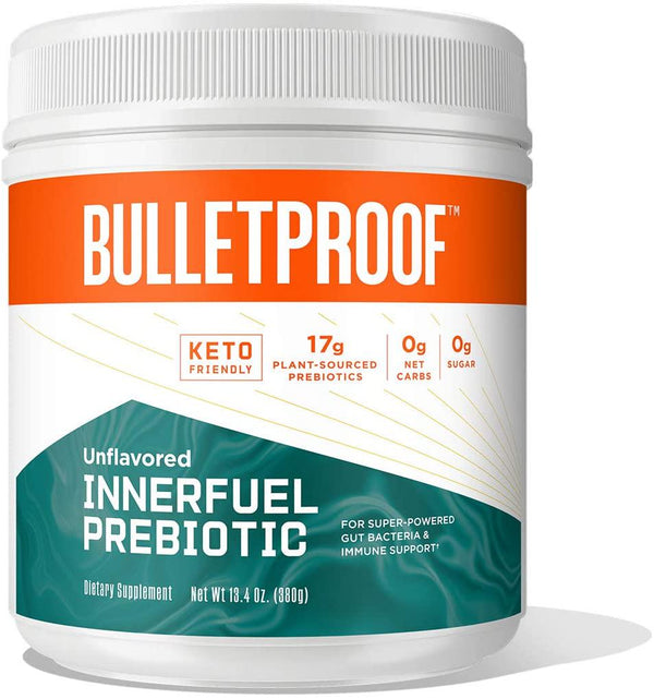 Bulletproof Unflavored Innerfuel Prebiotic Fiber Powder, 13.4 Ounces, Supplement for Gut Health, Digestive Health and Immune Support