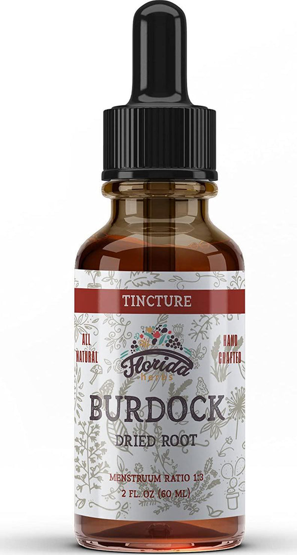 Burdock Tincture, Organic Burdock Extract Dried Root (Arctium Lappa) Burdock Drops, Non-GMO in Cold-Pressed Organic Vegetable Glycerin 2 oz, 670 mg