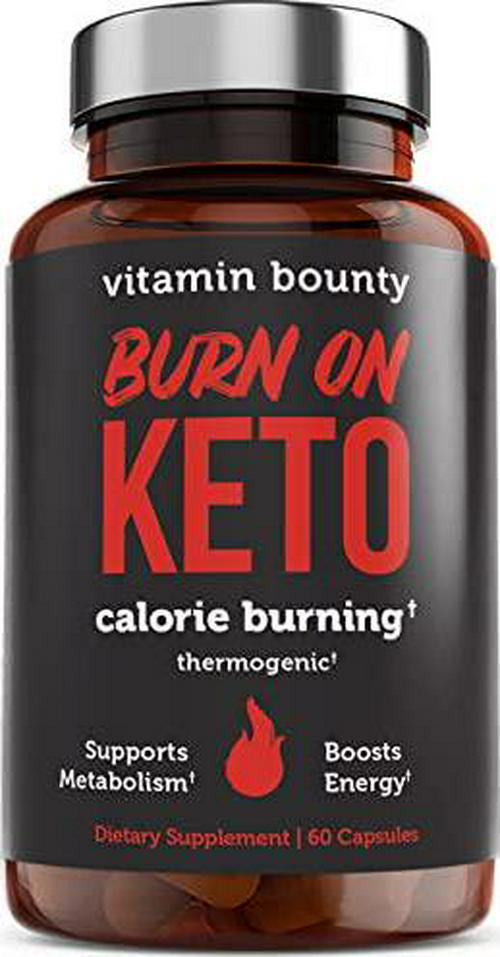 Burn on Keto Pills - Premium Raspberry Ketones and Green Tea, Promote Ketosis, Boost Energy and Focus