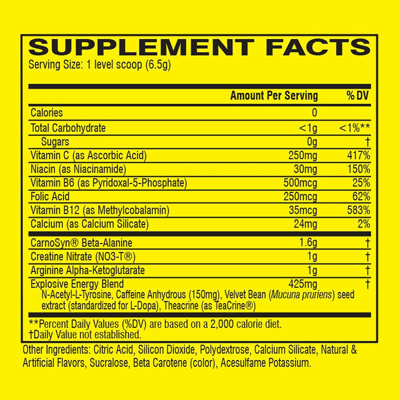 C4 Original Pre Workout Powder Orange BurstÂ | Vitamin C for Immune Support | Sugar Free Preworkout Energy for Men and Women | 150mg Caffeine + Beta Alanine + Creatine | 60 Servings