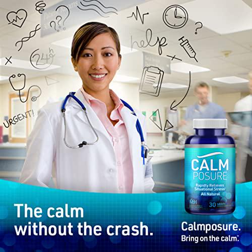 CALMPOSURE | Relieve Situational Stress and Anxious Feelings | All-Natural and Side-Effect Free | Take Before or During Stressful Situations