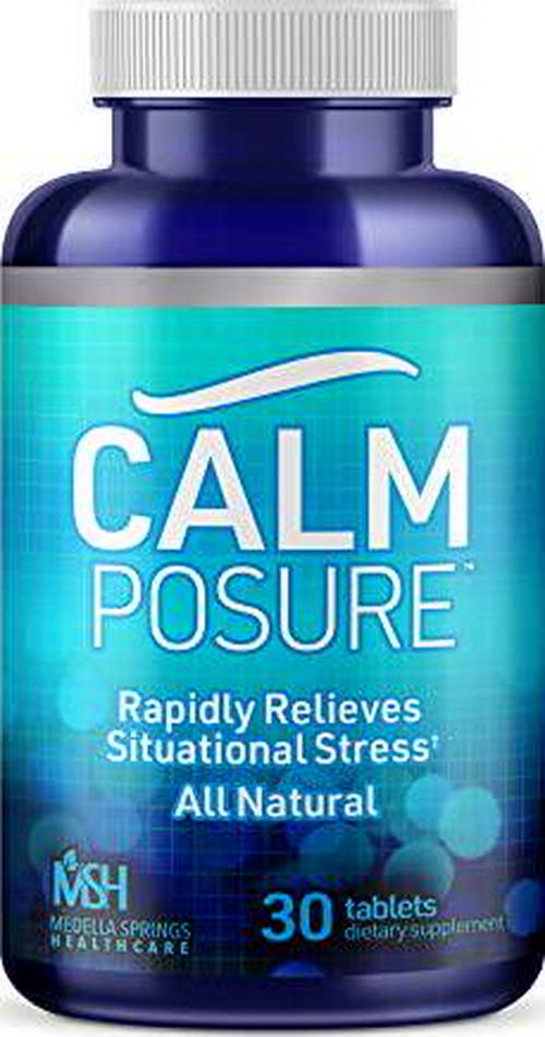 CALMPOSURE | Relieve Situational Stress and Anxious Feelings | All-Natural and Side-Effect Free | Take Before or During Stressful Situations