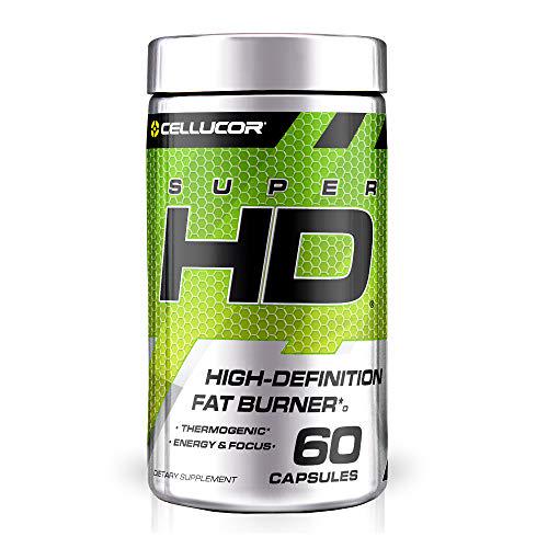 CELLUCOR SuperHD Thermogenic for Men and Women - Body Support, Improve Focus, Increase Energy - Premium Acetyl L-Carnitine, Green Tea Extract, Capsimax Cayenne Pepper, and More - 60 Diet Pills