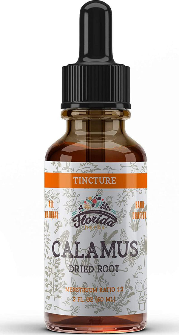 Calamus Tincture, Organic Calamus Extract (Acorus Calamus) Dried Root Herbal Supplement, Non-GMO in Cold-Pressed Organic Vegetable Glycerin, 700 mg, 2 oz (60 ml)