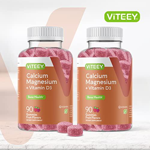 Calcium Magnesium with Vitamin D3 Gummies 90 Count 2 Pack