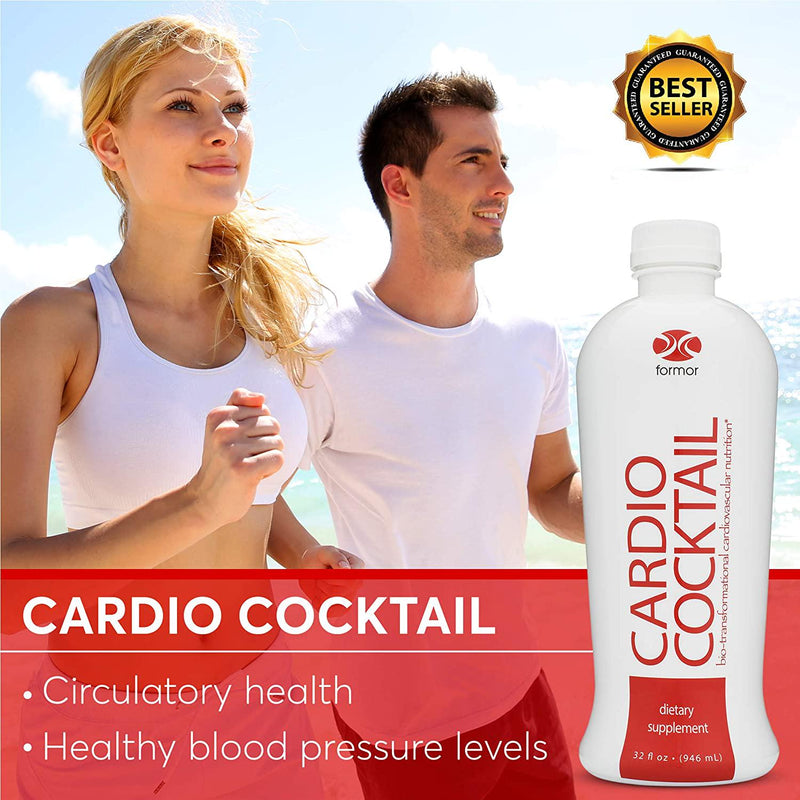 Cardio Cocktail Nitric Oxide Booster Liquid Blood Pressure Support Supplement- L-Arginine, L-Citrulline, Vitamins and Antioxidant Fruit Extracts for Cardiovascular Function and Cognition (32 oz)