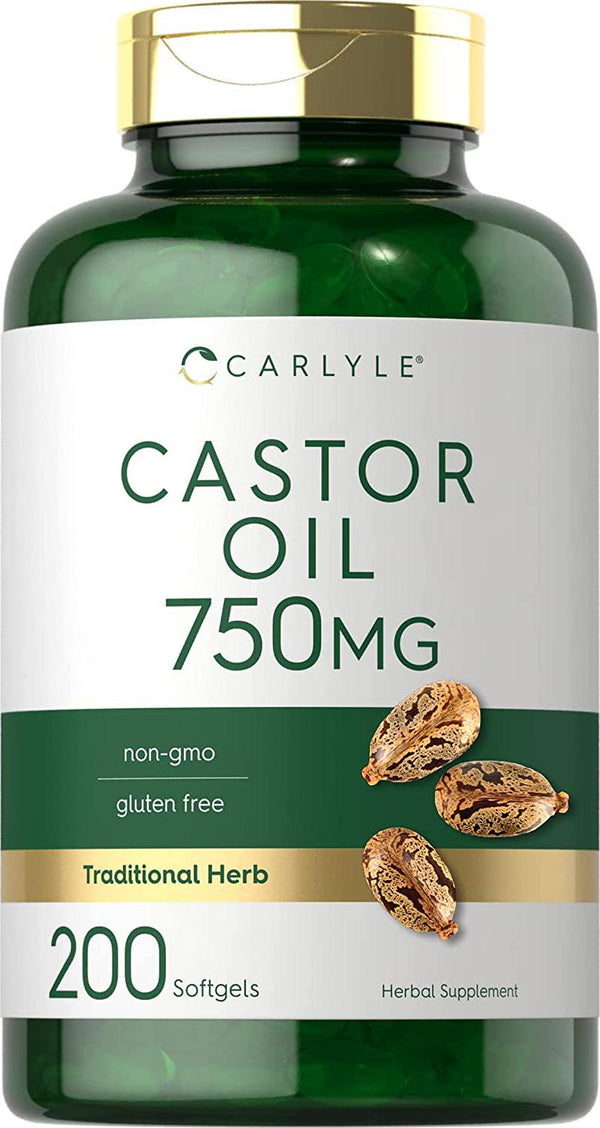 Carlyle Castor Oil 750mg | 200 Softgel Pills | Traditional Herb | Non-GMO, Gluten Free Supplement