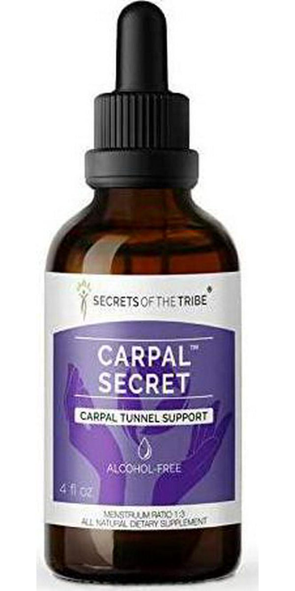 Carpal Secret Alcohol-Free Extract, Tincture, Glycerite Bromelain, Pineapple, Turmeric, Ginkgo, Peppermint, Thyme, Basil. Carpal Tunnel Support (4 FL OZ)