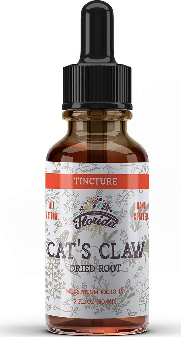 Cat's Claw Tincture, Certified Kosher Cat's Claw Extract, Cat's Claw Drops (Uncaria Tomentosa) Dried Bark Herbal Supplement, Non-GMO in Cold-Pressed Organic Vegetable Glycerin, 700 mg, 2 oz (60 ml)