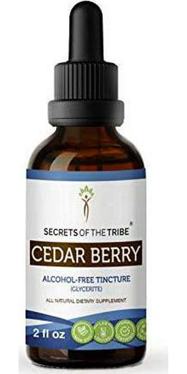 Cedar Berry Tincture Alcohol-Free Liquid Extract, Wildcrafted Cedar Berries (Juniperus monosperma) Dried Berry (2 FL OZ)