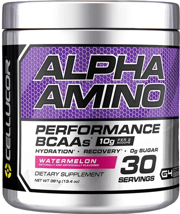 Cellucor Alpha Amino EAA and BCAA Powder | Branched Chain Essential Amino Acids + Electrolytes | Watermelon | 30 Servings