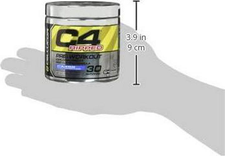 Cellucor C4 Ripped Pre Workout Powder, Thermogenic Fat Burner, Energy and Weight Loss Supplement For Men and Women, Icy Blue Razz, 30 Servings