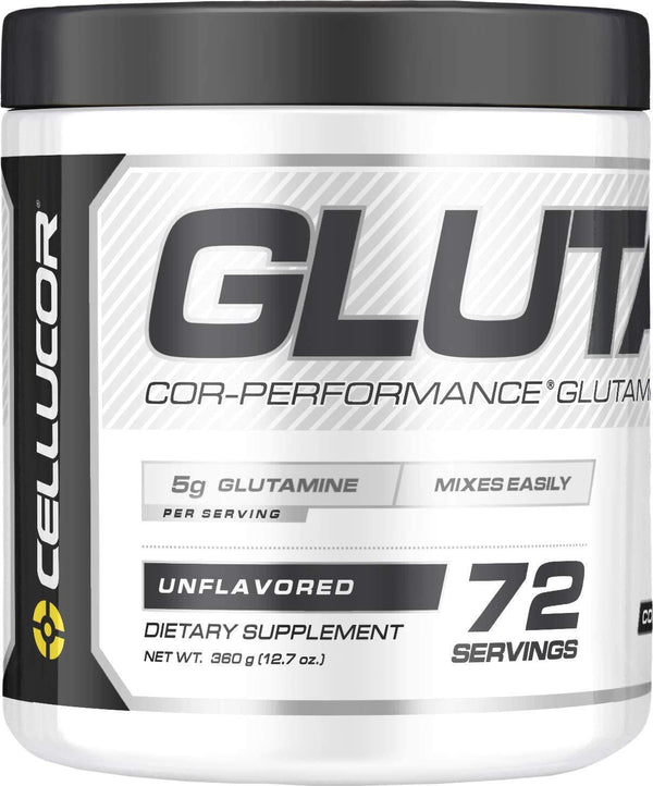 Cellucor Glutamine Powder, Post Workout Recovery with Glutamine Supplement, Cor-Performance Series, Unflavored, 72 Servings