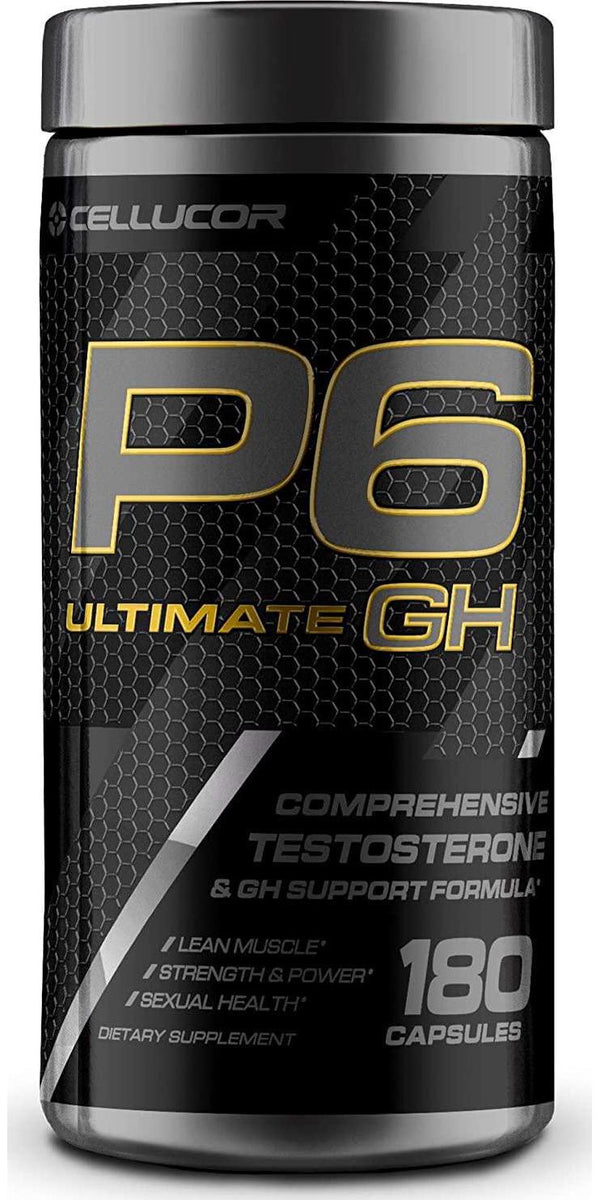 Cellucor P6 Ultimate GH Test Booster for Men, Growth Hormone Support Pills for Protein Synthesis and Fat Metabolism, 180 Capsules