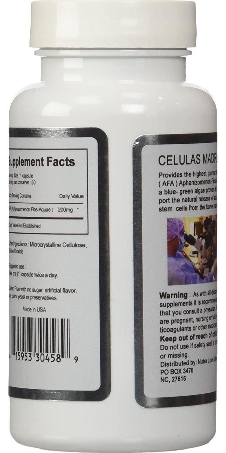 Celulas Madres (AFA) Aphanizomenon flos-Aquae Stem Cell Enhancer + 1 Free Bottle!