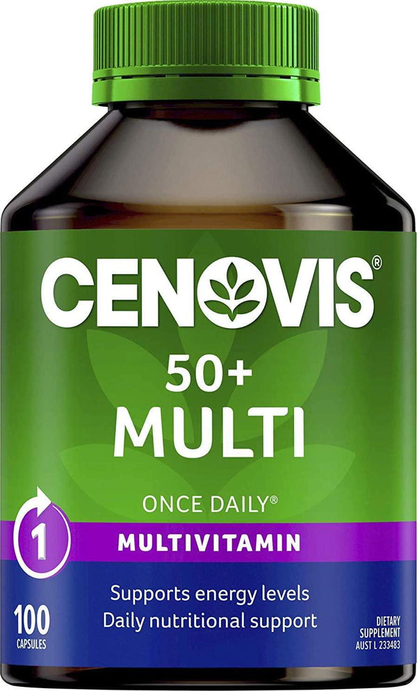 Cenovis 50+ Multi - All-In-One Multivitamin - Daily Nutritional Support for People 50 Years and Over, 100 Capsules