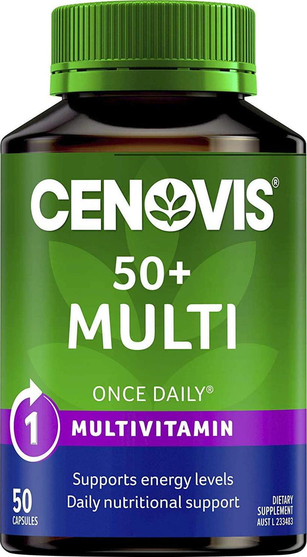 Cenovis 50+ Multi - All-in-One Multivitamin - Daily Nutritional Support for People 50 Years and Over, 50 Capsules
