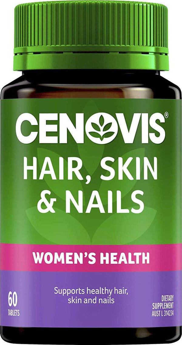 Cenovis Supports Collagen Formation and Maintains Healthy Hair, Skin and Nails, Mostly Green, 60 Count