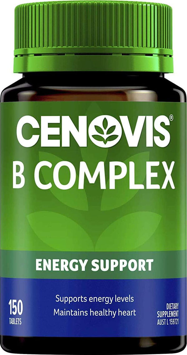 Cenovis Vitamin B Complex with B3, B6 + B12 for Energy, Supports energy levels, 150 Tablets