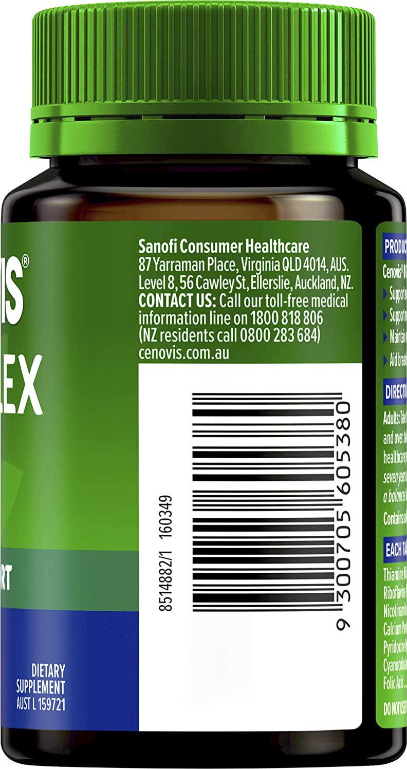 Cenovis Vitamin B Complex with B3, B6 + B12 for Energy, Supports energy levels, 150 Tablets