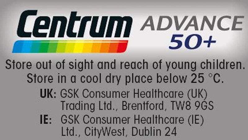 Centrum Advance 50 Plus Multivitamins and Minerals tablet | 60 tablets (2 months supply) | 24 key nutrients Vitamins and Minerals for men and women over 50 | Vitamin D | Complete from A - Zinc*