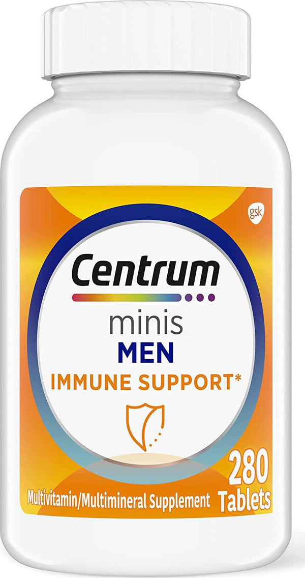 Centrum Minis Men Immune Support(2), Daily Multivitamin for Men, Complete Men's Multivitamin - 280 Tablets (2 Tablets Per Serving)
