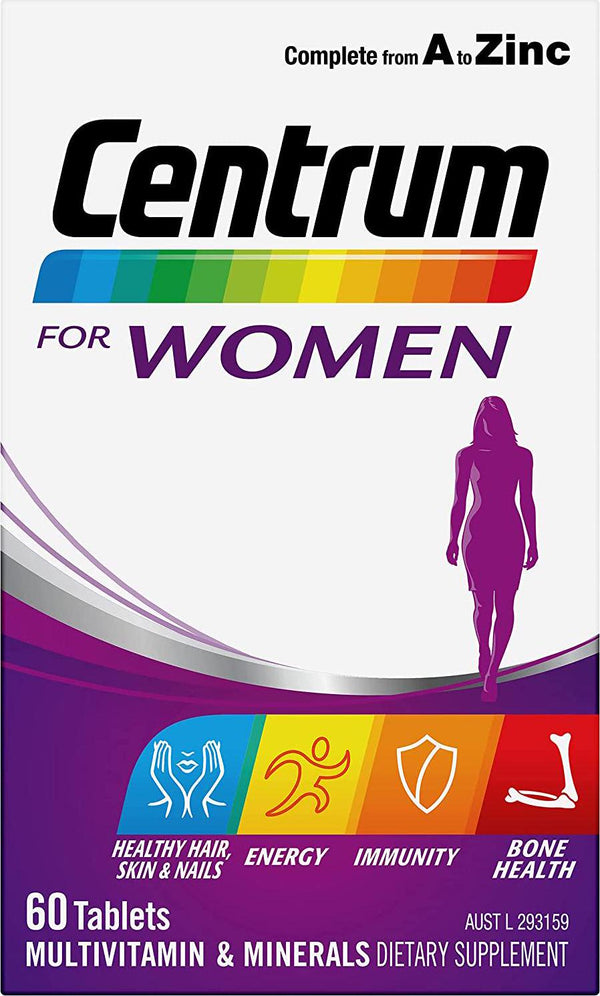 Centrum Multi-Vitamin And Mineral Supplement Tablets for Women's, 60 Count (Pack of 1)