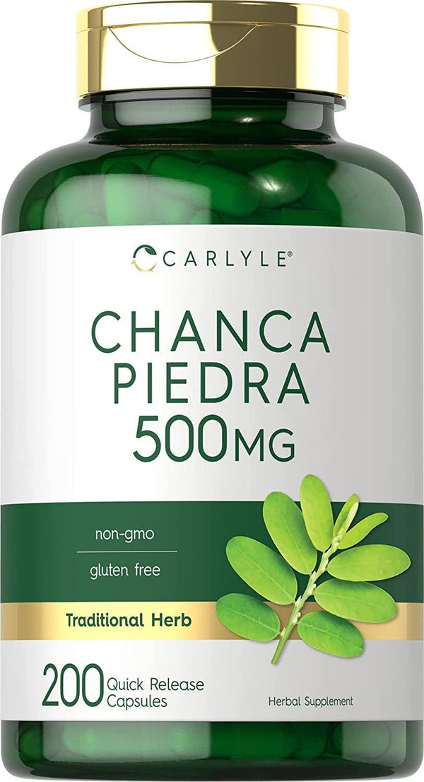 Chanca Piedra | 500mg | 200 Capsules | Non-GMO and Gluten Free Traditional Herb Formula | by Carlyle