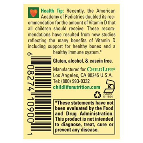 ChildLife Essentials Organic Vitamin D3 - Vitamin D Drops for Kids, Supports Immune, Respiratory, Heart, and Bone Health, All-Natural, Gluten-Free, Non-GMO - Natural Berry Flavor, 1 Fl Oz Bottle (Pack of 2)