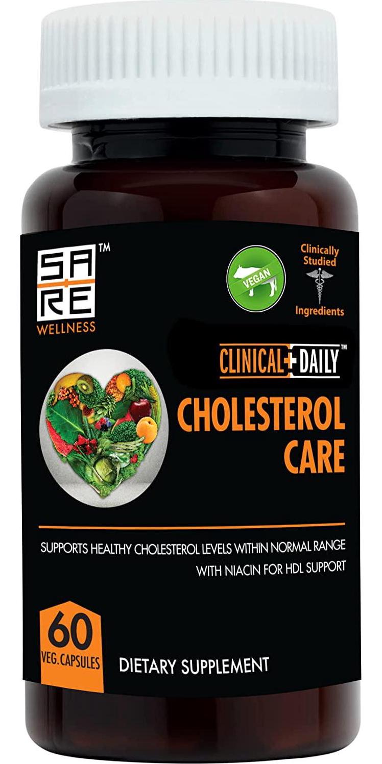 Cholesterol and Triglyceride Lowering Supplement for High Blood Pressure. Cayenne Pepper with Capsaicin, Garlic, Guggul, Vitamin B3, Niacin, Beta Sitosterol. 60 Capsules. Clinical Daily