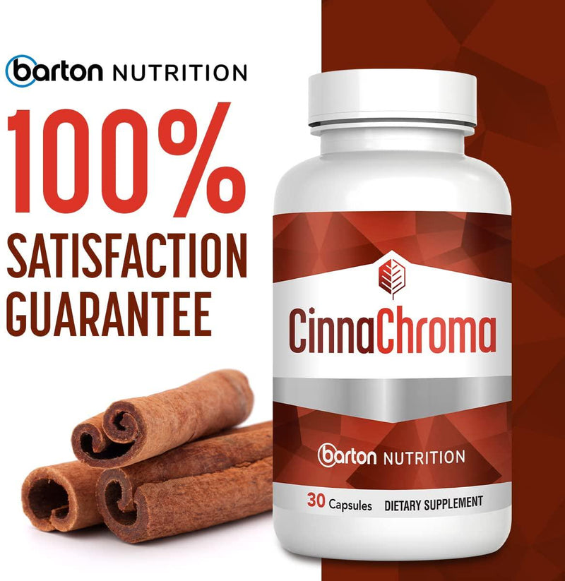 CinnaChroma Blood Sugar Balance Glucose Supplement by CinnaChroma - 30 Cinnamon and Chromium Picolinate Diabetes Support Capsules