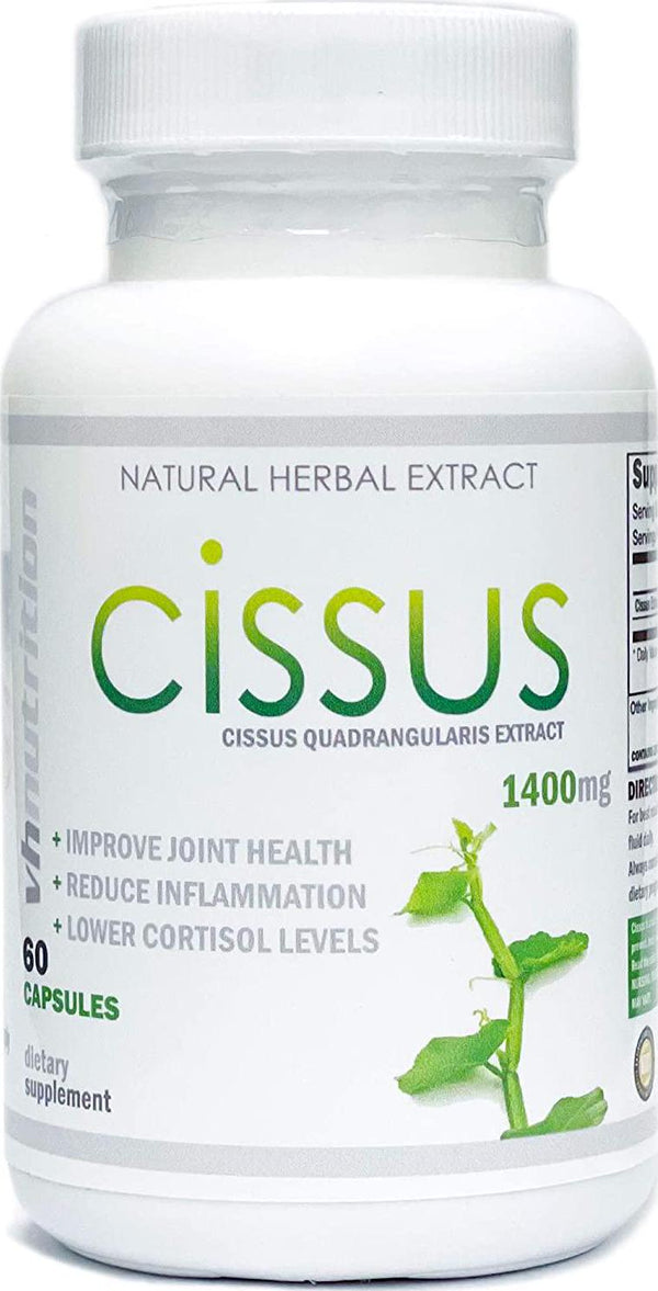 Cissus Quadrangularis Capsules | 1400mg per Serving | Bone and Joint Health Supplement | 30 Day Supply | VH Nutrition