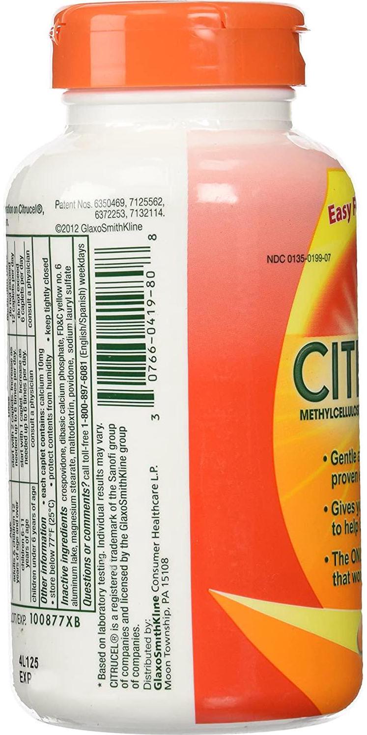 Citrucel Fiber Therapy for Regularity 500 mg - 240 Caplets