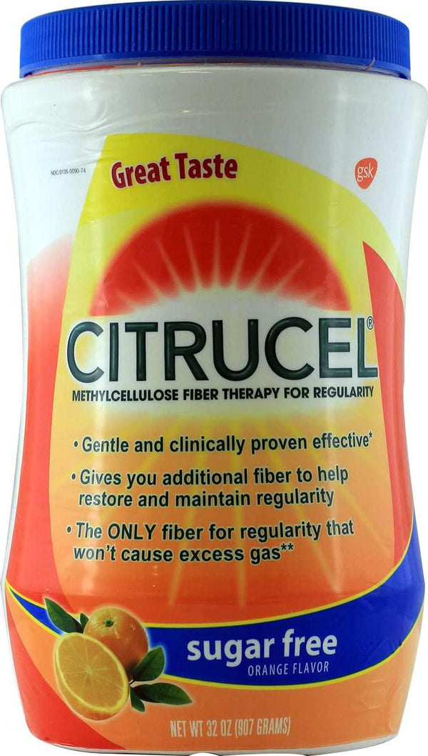 Citrucel Methylcellulose Fiber Therapy For Regularity Orange Flavor 32oz