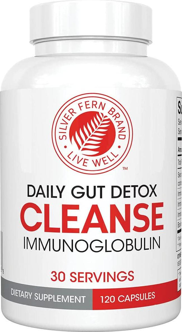 Cleanse - Daily Gut Detox - 1 Bottle - 120 Capsules - 30 Day Supply - Immunoglobulin G, A and M -(IgG, IGA, IgM) - Postbiotic