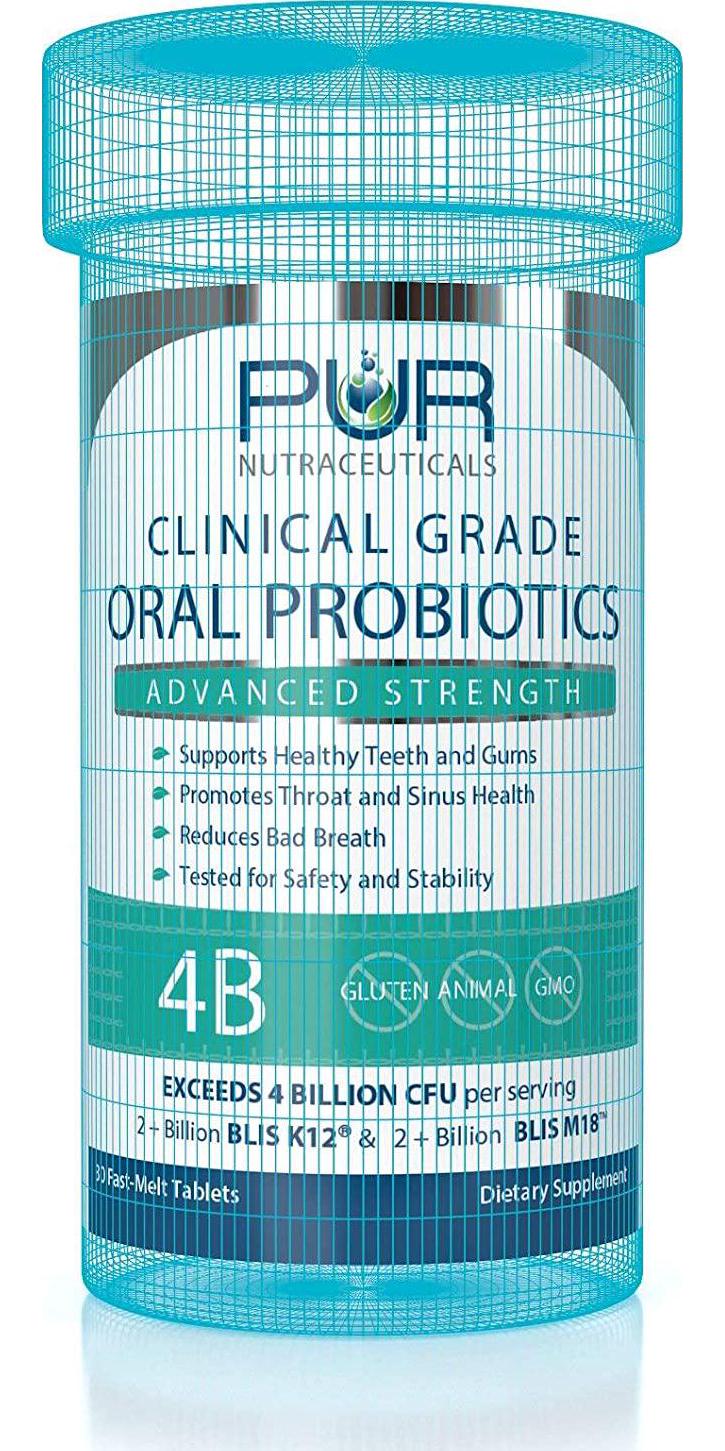Clinical Grade Oral Probiotics * 4 Billion CFUs of BLIS K12 and BLIS M18 * Sugar Free * Natural Peppermint Flavoring * 100% Made in The USA * Eliminates Bad Breath/Halitosis