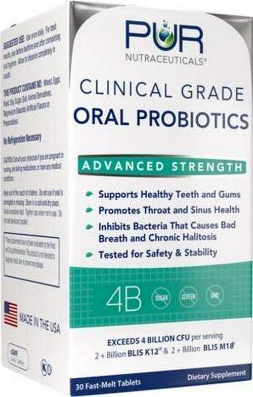 Clinical Grade Oral Probiotics * 4 Billion CFUs of BLIS K12 and BLIS M18 * Sugar Free * Natural Peppermint Flavoring * 100% Made in The USA * Eliminates Bad Breath/Halitosis