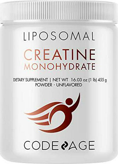 Codeage Liposomal Creatine Monohydrate Powder Supplement, Unflavored, Sports and Fitness, 3-Month Supply, 90 Servings